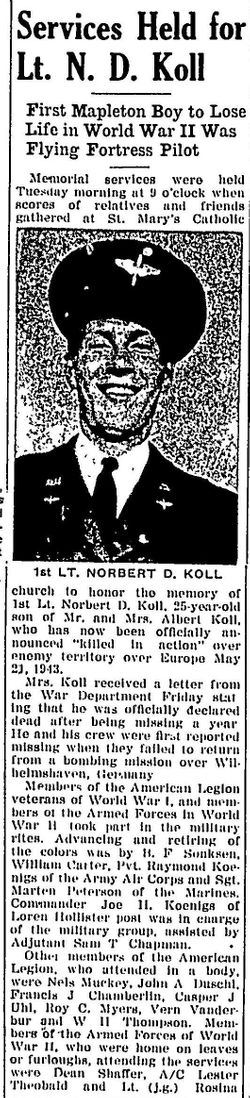 1LT Norbert Donald Koll 