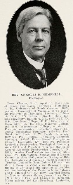 Rev Charles Robert Hemphill 