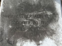 Arrie Luther Alexander 