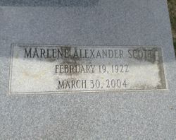 Marlene <I>Alexander</I> Scott 