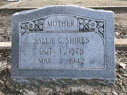 Sarah Cordelia “Sallie” <I>Gilliam</I> Shires 