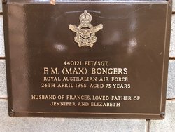 Sgt Frederick Maxwell “Max” Bongers 