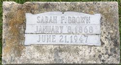 Sarah F <I>Ayers</I> Brown 