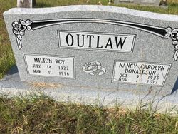 Nancy Carolyn <I>Donaldson</I> Outlaw 