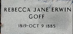 Rebecca Jane <I>Erwin</I> Goff 