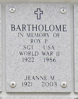 Jeanne Mary <I>Collins</I> Bartholome 