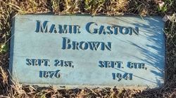 Mary Elvina “Mamie” <I>Gaston</I> Brown 