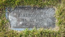 Sallie Ann <I>Armstrong</I> Bartholomew 