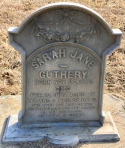 Sarah Jane <I>Holt</I> Guthery 
