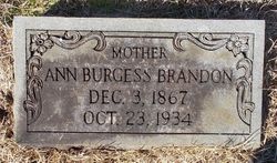 Judah Ann F. <I>Burgess</I> Brandon 