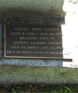 Louisa Hope <I>Napier</I> Currie 