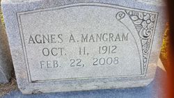 Agnes <I>Adams</I> Mangram 