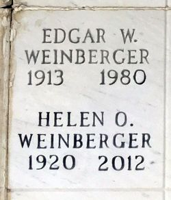 Helen Olive <I>Osthoff</I> Weinberger 