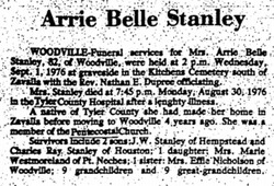 Arrie Belle <I>Dougharty</I> Stanley 