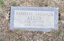 Kathleen <I>Frysinger</I> Allen 