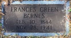 Frances <I>Green</I> Barnes 