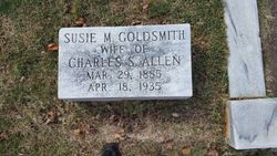 Susan Mary “Susie” <I>Goldsmith</I> Allen 