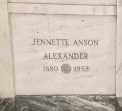 Jennette <I>McDowell</I> Anson Alexander 