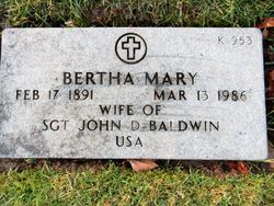 Bertha Mary <I>Henry</I> Baldwin 