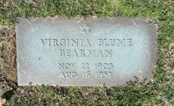 Virginia <I>Blume</I> Bearman 