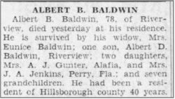 Albert B Baldwin 