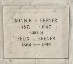 Wilhemina Elise “Minnie” <I>Wulff</I> Ebener 