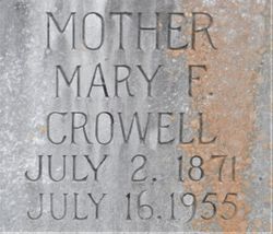 Mary Frances <I>Eaton</I> Crowell 