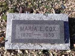 Maria Letitia <I>Holcomb</I> Cox 