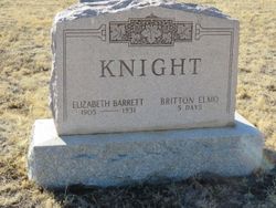 Elizabeth <I>Barrett</I> Knight 