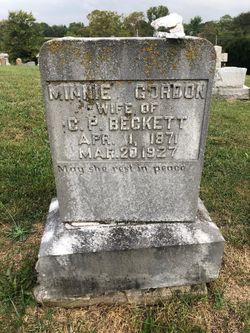Minnie Evelyn <I>Gordon</I> Beckett 