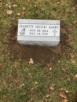 Jeanette “Nettie” <I>Quick</I> Adams 