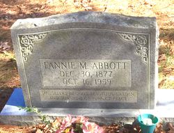 Frances Lee “Fannie” <I>Morrow</I> Abbott 