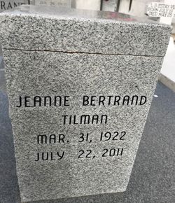 Jeanne Adelema <I>Bertrand</I> Tilman 