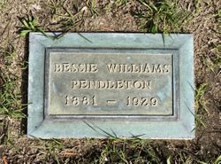 Elizabeth Oakes “Bessie” <I>Williams</I> Pendleton 