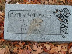 Cynthia Jane <I>Wallis</I> Sutterfield 