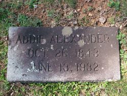 Mary Adeline “Addie” <I>Davidson</I> Alexander 