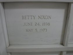 Carrie Elizabeth “Betty” <I>Cox</I> Nixon 
