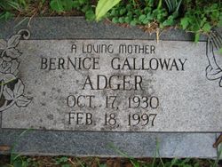 Bernice <I>Galloway</I> Adger 