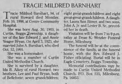 Tracie Mildred <I>Bryan</I> Barnhart 