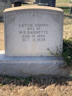 Lottie Bell <I>Brown</I> Barnette 