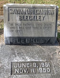 Savannah Bell <I>Cannon</I> Bleckley 