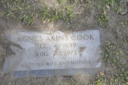 Agnes M. <I>Akins</I> Cook 