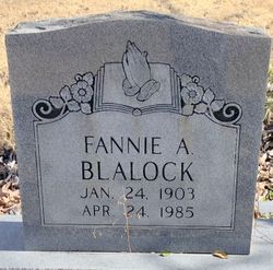 Fannie A Blalock 