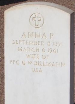 Anna Phedelia <I>Hall</I> Billmann 
