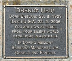 Brenda May <I>Dixon</I> Urig 