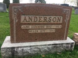 Jane <I>Cumming</I> Anderson 