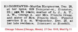 Martha <I>Hall</I> Hargreaves 