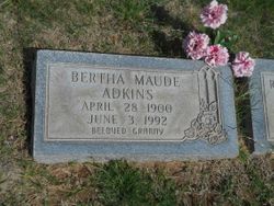Bertha Maude <I>White</I> Adkins 