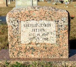 Lucille Clauselle “Cindy” <I>Pace</I> Jetton 