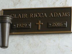 Clair Anna <I>Ricca</I> Adams 